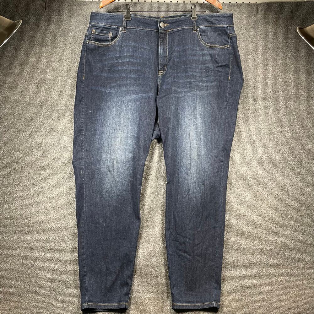 Lane Bryant High Rise Skinny Jeans Women's Plus 24 Blue Stretch Waist READ